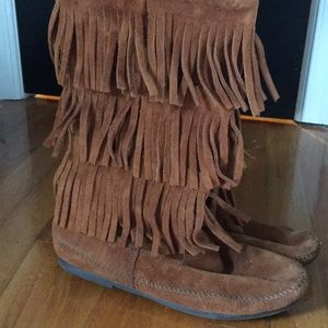 Minnetonka Fringe Boots